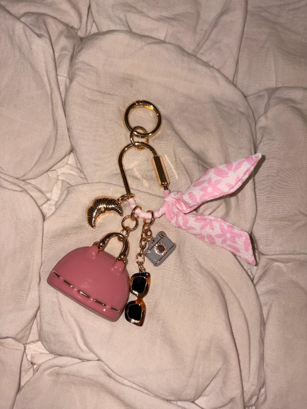 Free People Euro Summer Bag Charm Coquette Whimsigoth Bow Key Chain